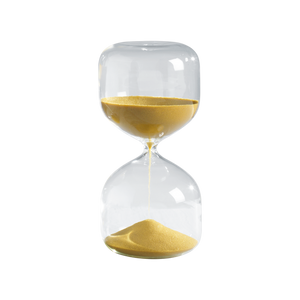 Clessidra cilindrica con sabbia dorat 15 minuti