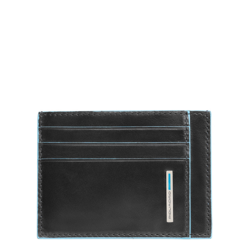 Bustina porta carte di credito in pelle Blue Square Piquadro  nero