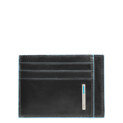 Bustina porta carte di credito in pelle Blue Square Piquadro  nero