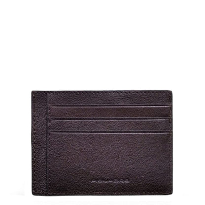 Bustina porta carte di credito in pelle Blacksquare Piquadro  testa di moro