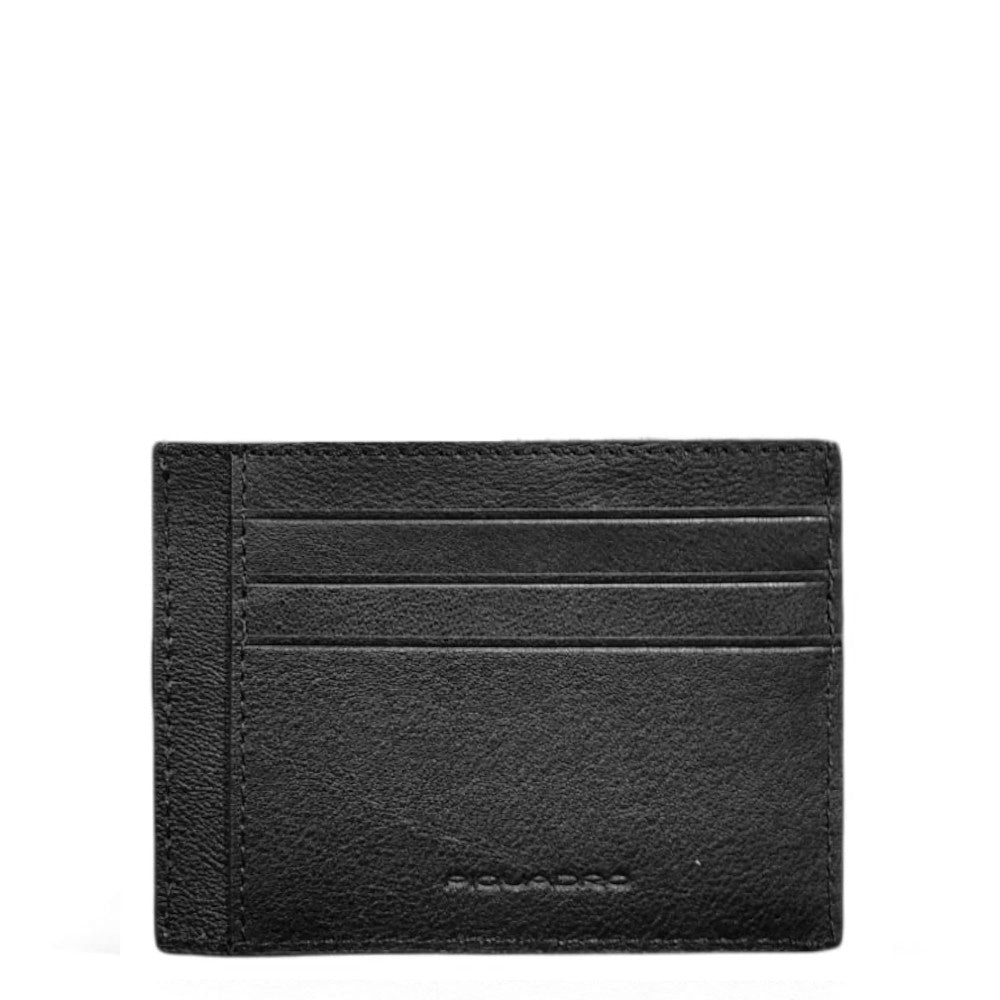 Bustina porta carte di credito in pelle Blacksquare Piquadro  nero