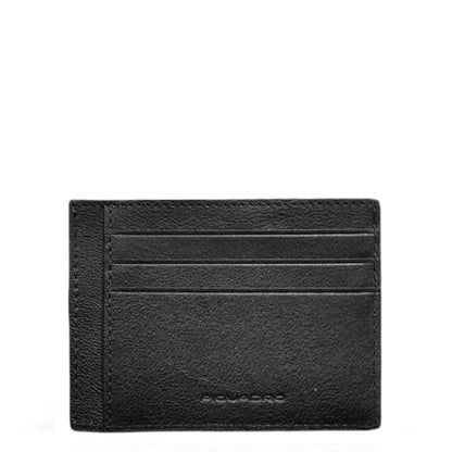 Bustina porta carte di credito in pelle Blacksquare Piquadro  nero