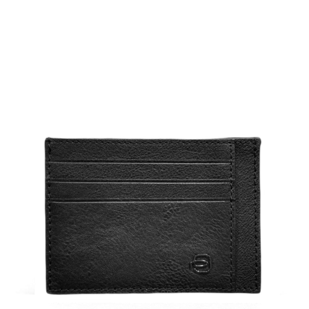 Bustina porta carte di credito in pelle Blacksquare Piquadro  nero
