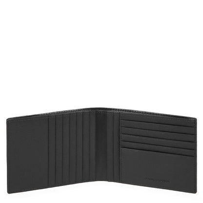 Portafogli da uomo in tessuto e pelle con 12 slot portacarte Pulse Piquadro nero