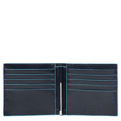 Portafogli in pelle con fermasoldi Bluesquare Piquadro  blu