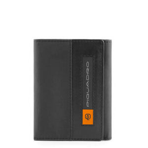 Portafogli verticale in nylon rigenerato Bios Piquadro  nero