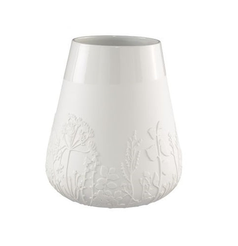 Vaso in porcellana decorata con motivo floreale 