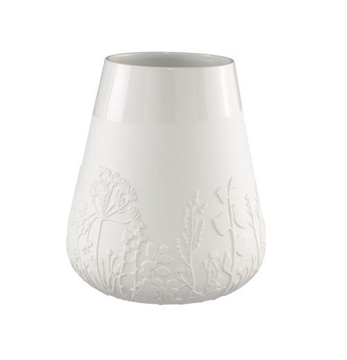 Vaso in porcellana decorata con motivo floreale 