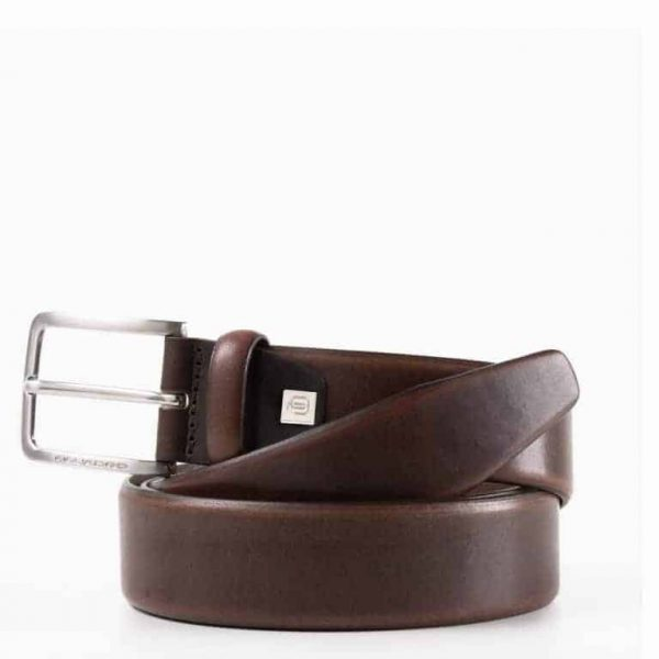 Cintura in pelle Piquadro marrone
