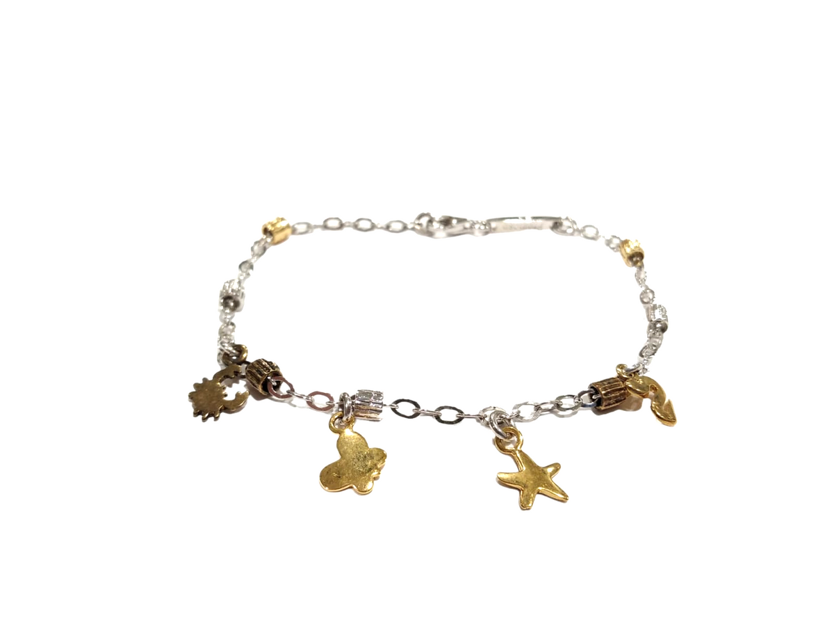 Bracciale in argento con charms "Stile Prezioso"