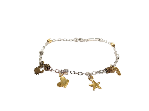 Bracciale in argento con charms 