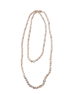 Collana "centoperle" in perle di fiume color cipria da 0,6 cm
