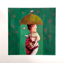 Carica l&#39;immagine nel visualizzatore di Gallery, Grafica di Giulia del Mastio: &quot;Un ombrello per tre&quot;
