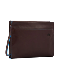 Carica l&#39;immagine nel visualizzatore di Gallery, Pochette in pelle porta iPad® &quot;Blue Square&quot; Piquadro  mogano
