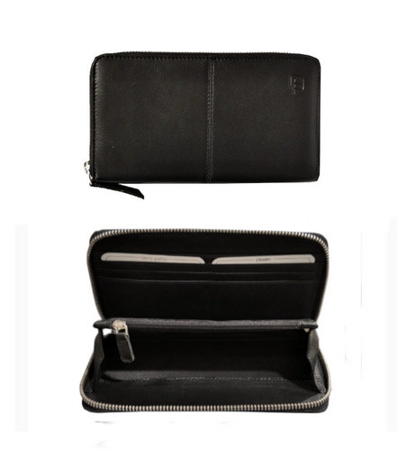 Portafoglio pochette con portasmartphone in pelle Gate InTempo nero