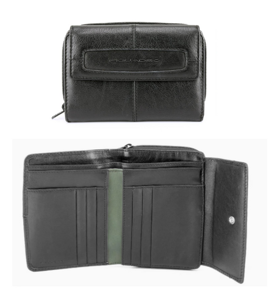 Portafogli donna con patta Link Piquadro  nero