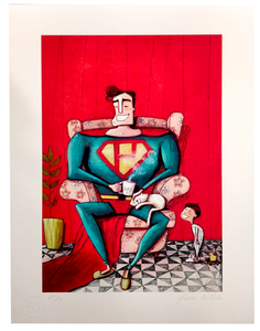 Grafica di Giulia del Mastio: "Superpapà"