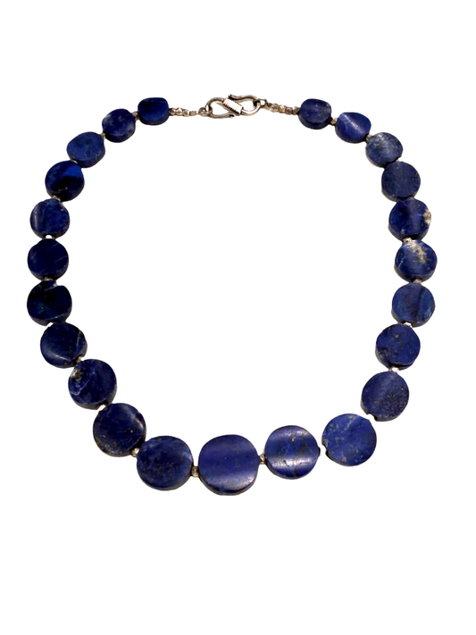 Collana girocollo in lapislazzuli e argento