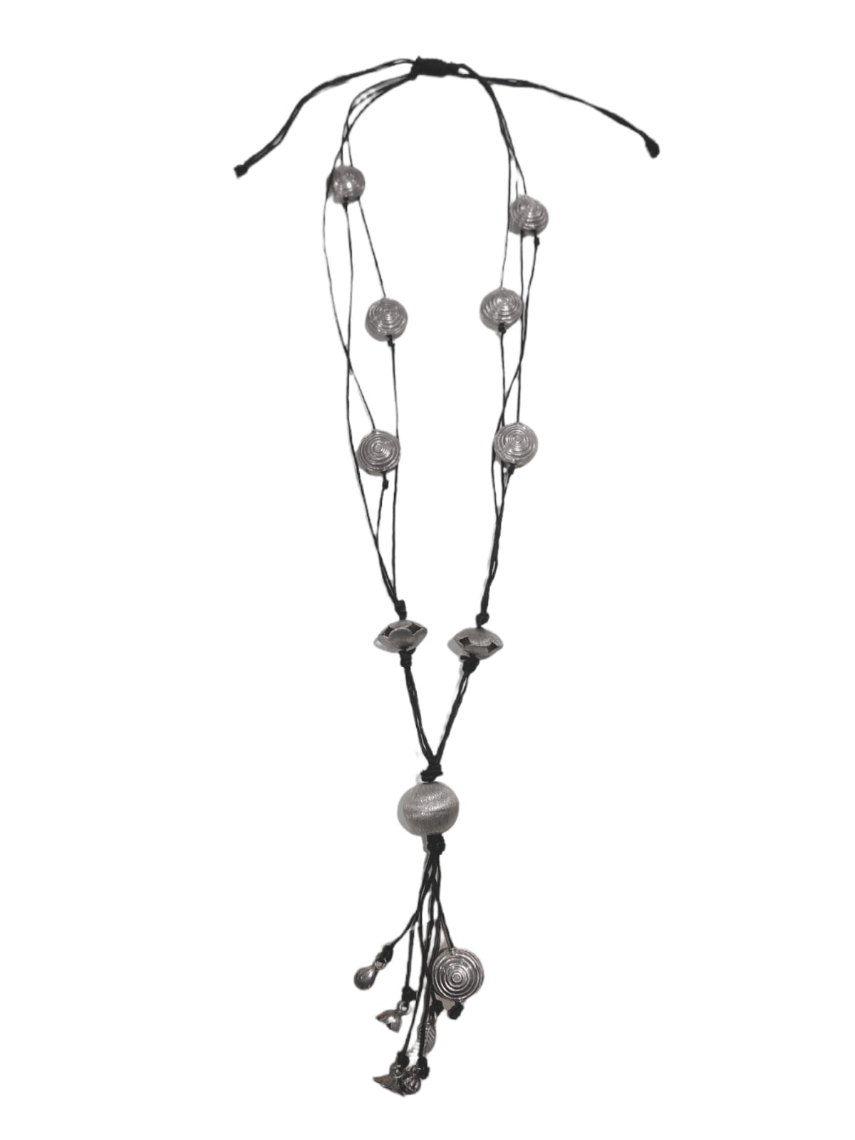 Collana regolabile con elementi in argento