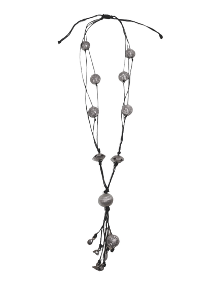 Collana regolabile con elementi in argento