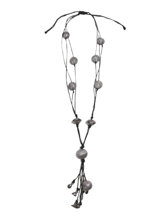Collana regolabile con elementi in argento
