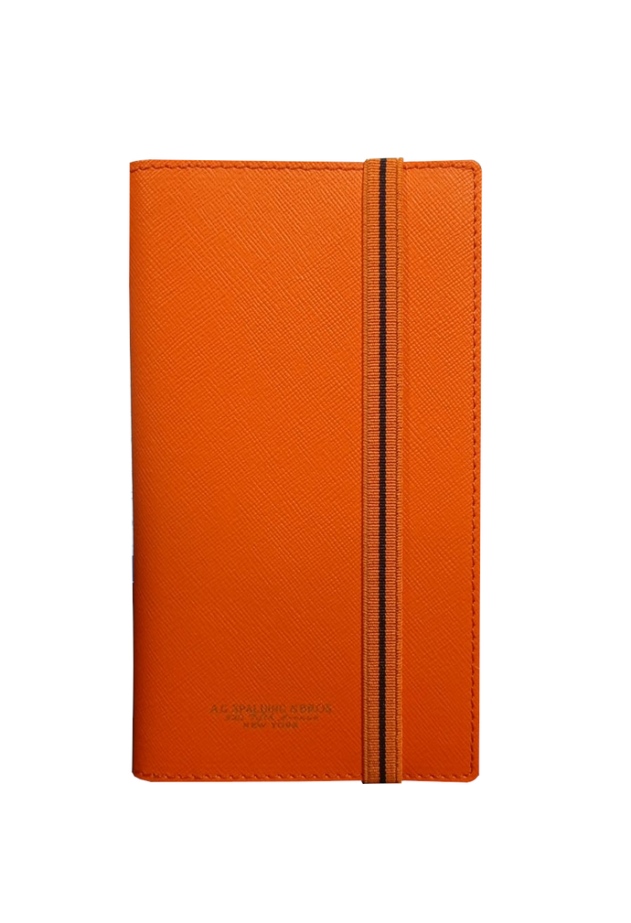 Agenda settimanale orizzontale pocket refillabile 2023 con copertina in pelle saffiano 17x9 
