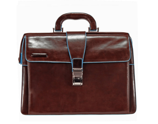 Borsa da medico in pelle Bluesquare Piquadro mogano