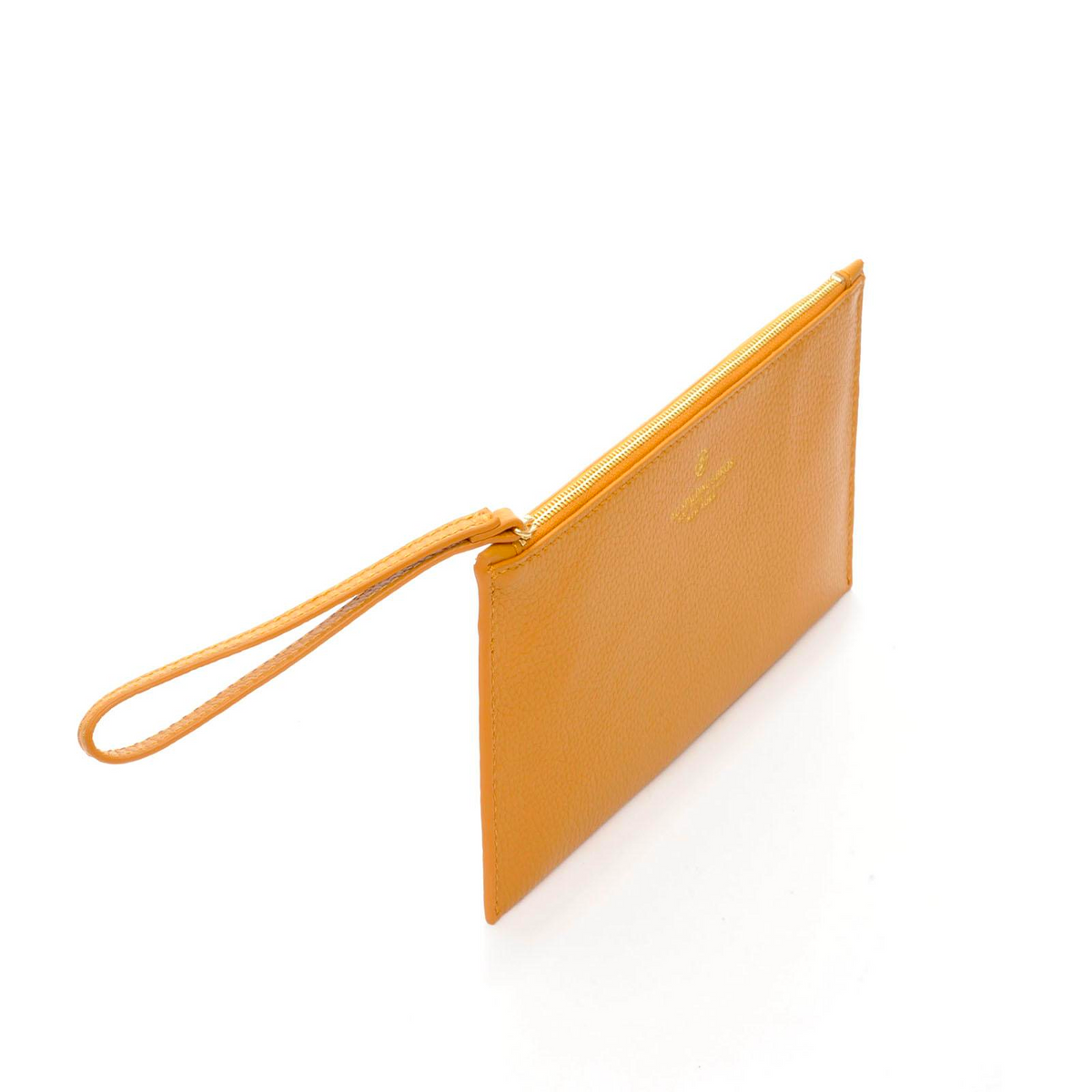 Pochette a busta in pelle Tiffany A. G. Spalding & Bros mostarda