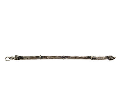 Bracciale in argento a quattro fili coda di topo