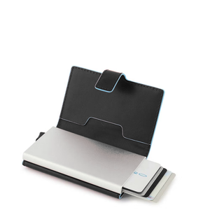 Porta carte di credito in metallo con RFID Bluesquare nero