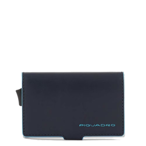 Porta carte di credito in metallo con RFID Bluesquare blu