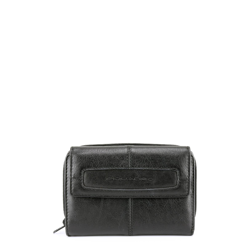Portafogli donna con patta Link Piquadro  nero