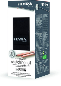 Astuccio arrotolabile con 24 matite per schizzp "Rembrandt Sketching roll" LYRA
