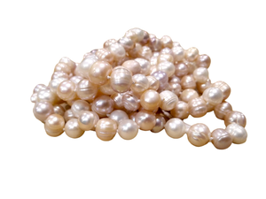 Collana "centoperle" in perle di fiume color cipria da 1 cm