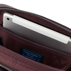 Borsello in pelle porta iPad con RFID e tasca per CONNEQU Ronnie Piquadro marrone