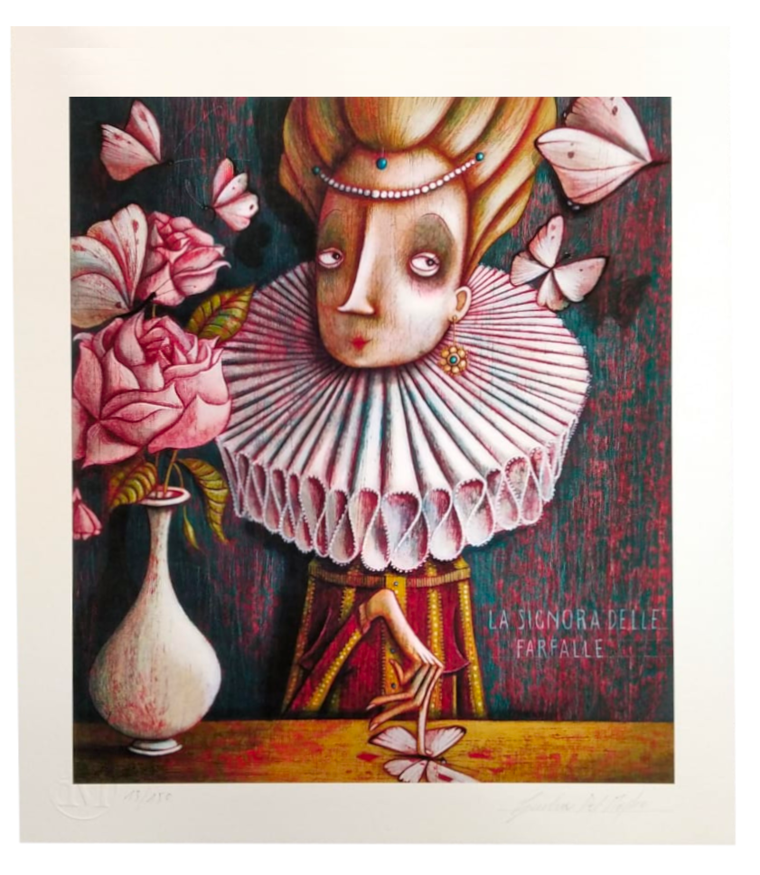 Grafica di Giulia del Mastio: "La Signora delle Farfalle"