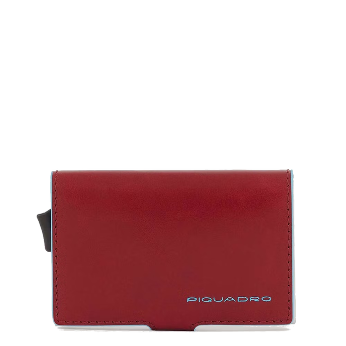 Porta carte di credito in metallo con RFID Bluesquare rosso