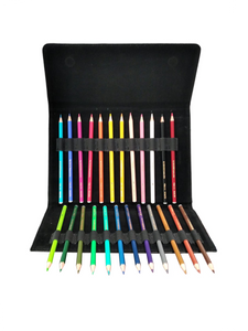 Astuccio in similpelle con 24 matite colorate STABILO Acquacolor "Quando"