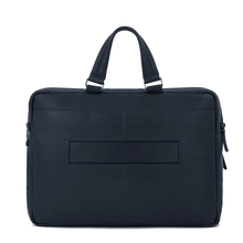 Carica l&#39;immagine nel visualizzatore di Gallery, Cartella portapc 14&quot; a due manici in pelle Finn Piquadro blu
