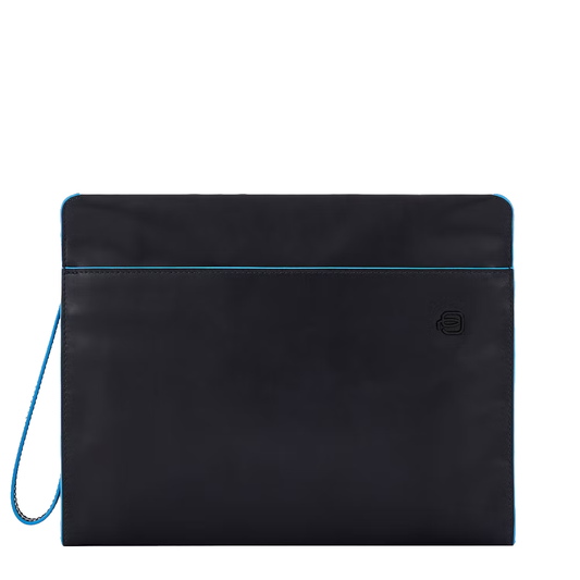 Pochette in pelle porta iPad® "Blue Square" Piquadro  nero