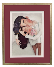 Carica l&#39;immagine nel visualizzatore di Gallery, Grafica incorniciata di Cristiana Soriano &quot;il bacio  Felice&quot;
