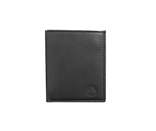 Portafogli piccolo verticale in pelle senza portaspicci "Carraro" nero