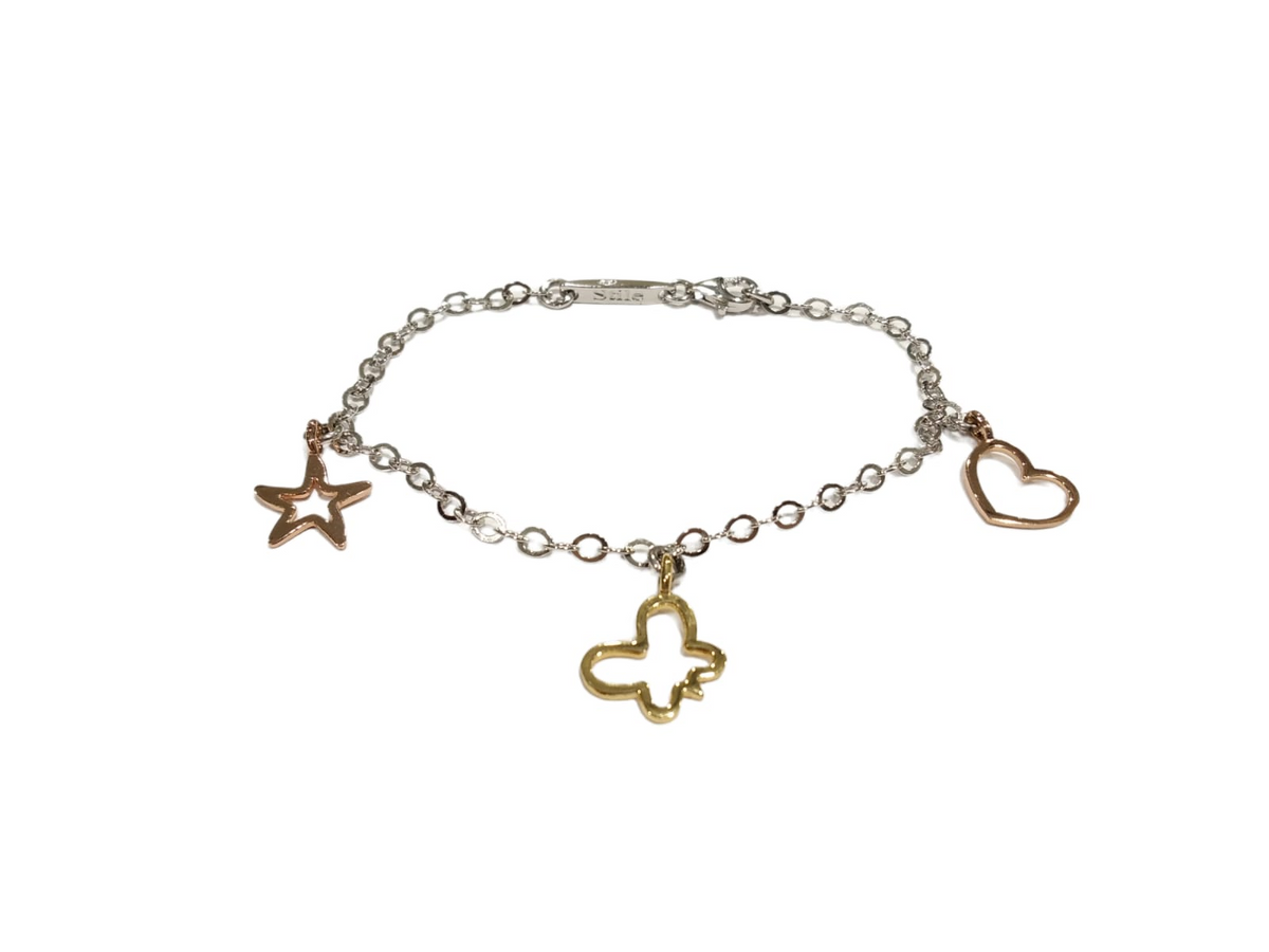 Bracciale in argento con charms "Stile Prezioso"