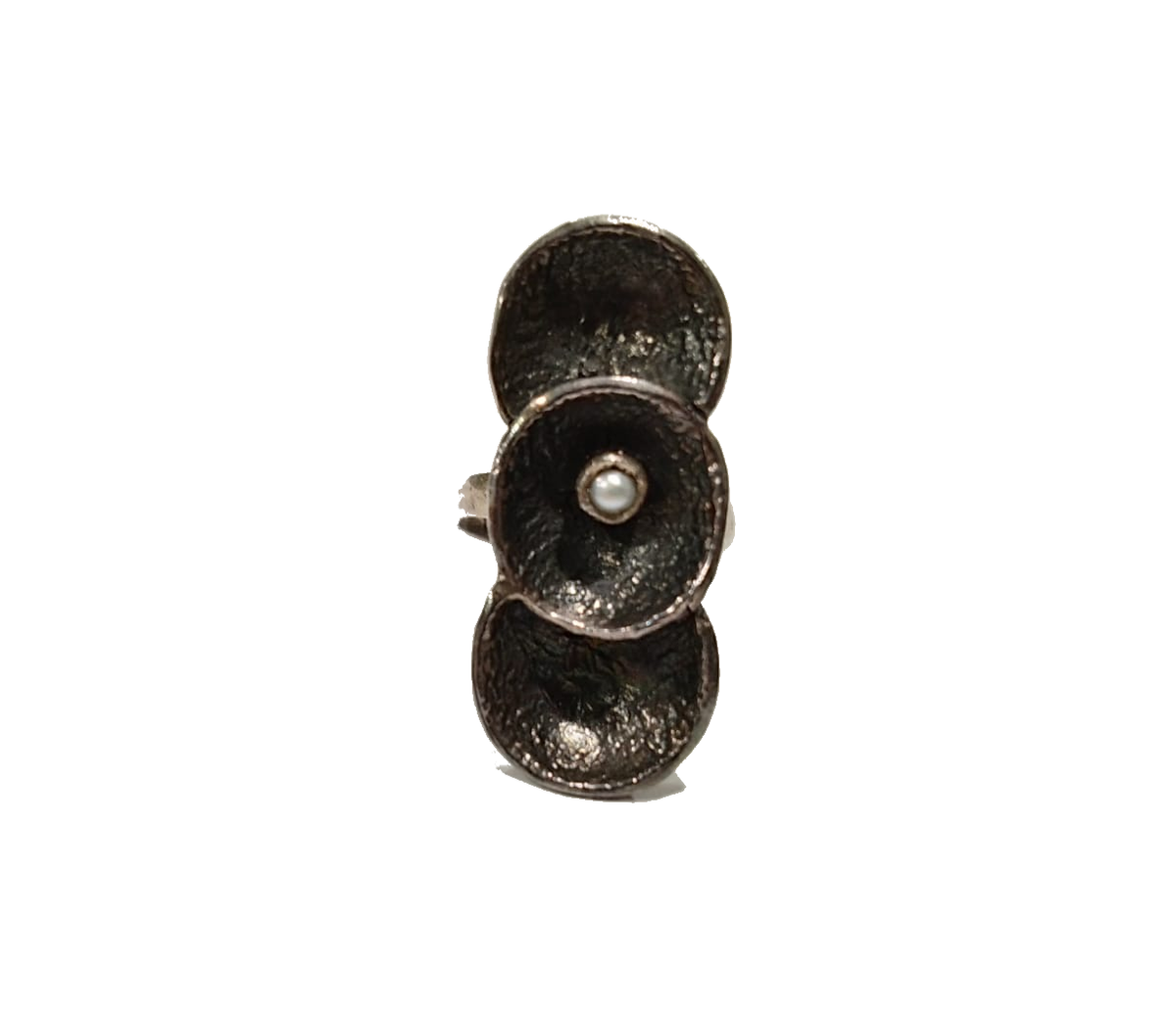 Anello in argento con perlino