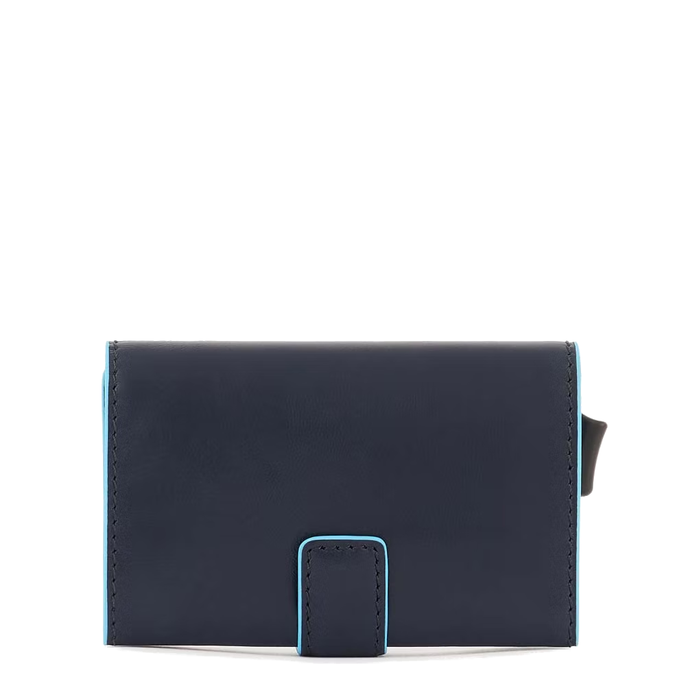 Porta carte di credito in metallo con RFID Bluesquare blu