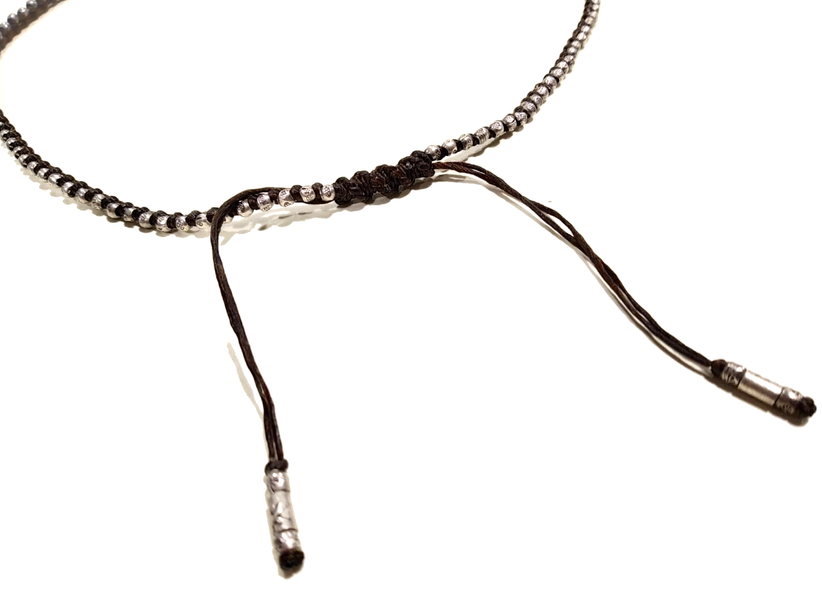 Collana regolabile in argento con charms  