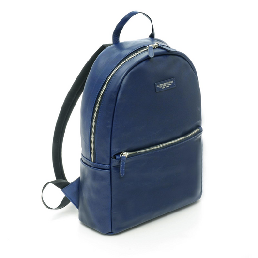 Zaino in pelle portacomputer 14"  Round Soft Tech A.G. Spalding & Bros  blu