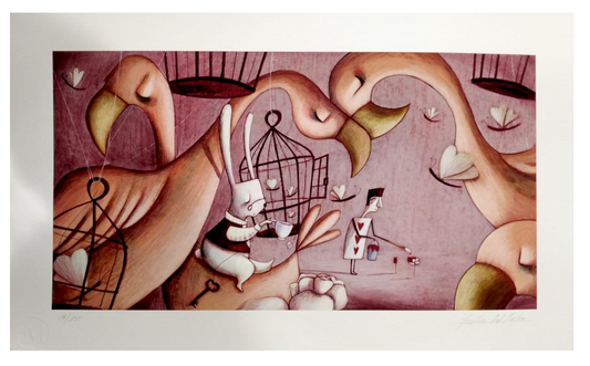 Grafica di Giulia del Mastio: "Fenicotteri Rosa"