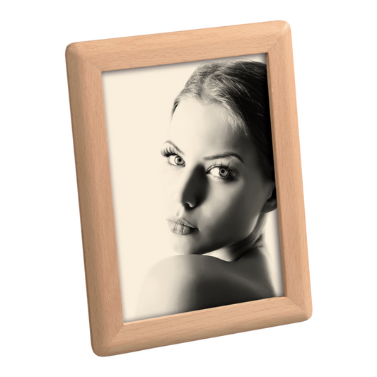 Portafoto in legno naturale con bordo stondato 15x20
