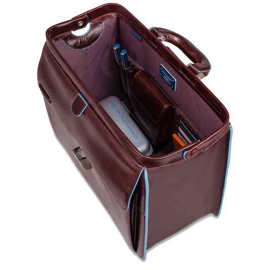 Borsa da medico in pelle Bluesquare Piquadro mogano